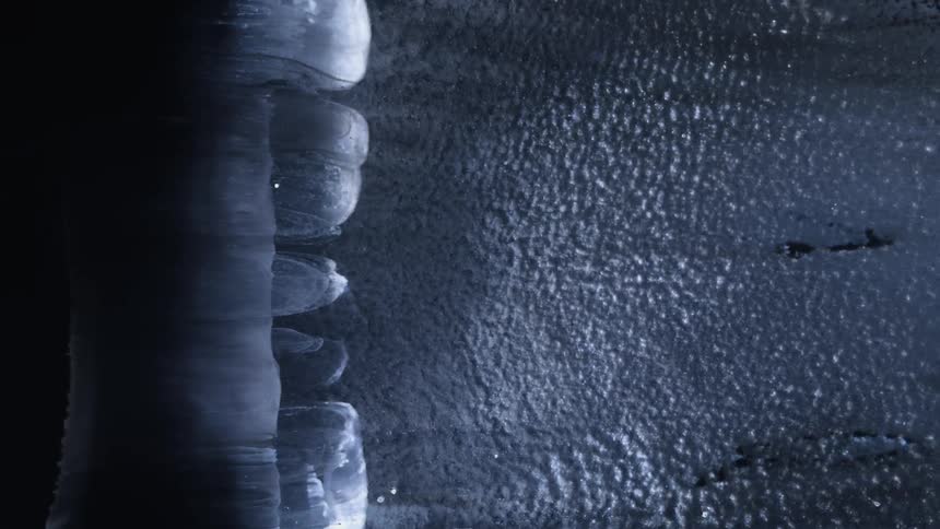 Lake with running water in a fictional and abstract current