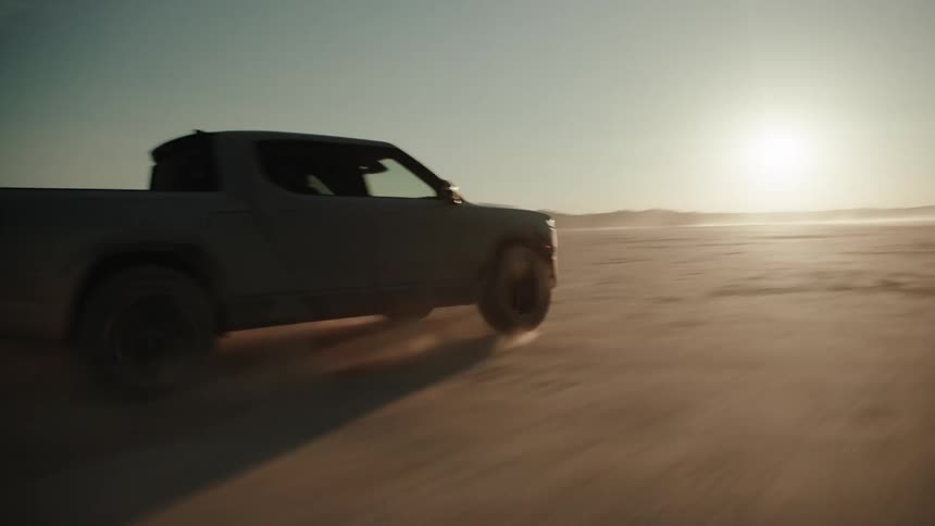 A clip of a truck in motion