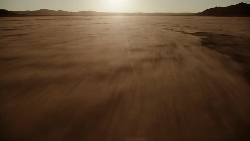 Speeding across the desert