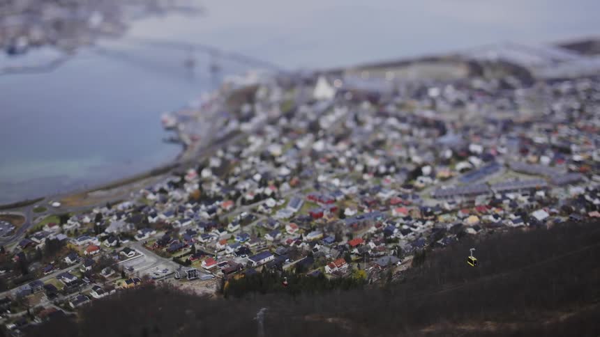 An aerial clip of the city