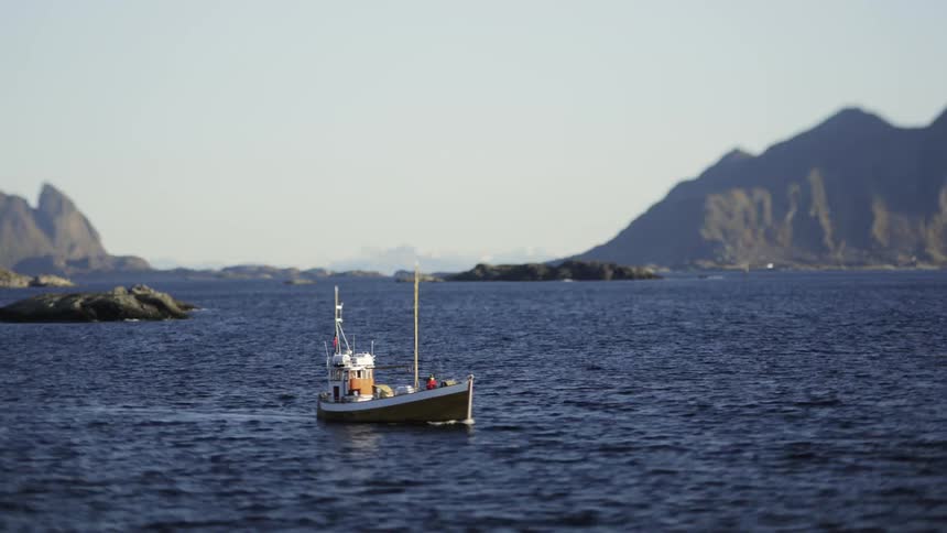 A fishing boat passing