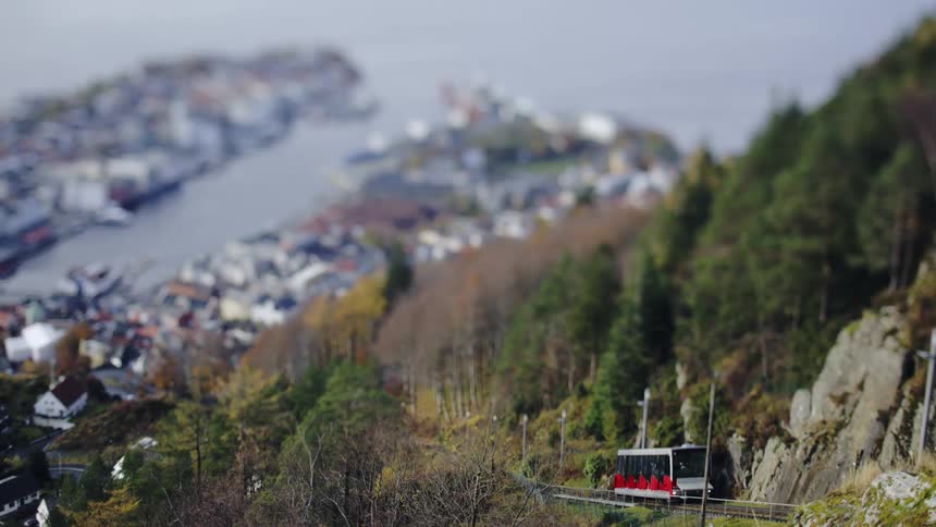 A clip of a moving train close to the border