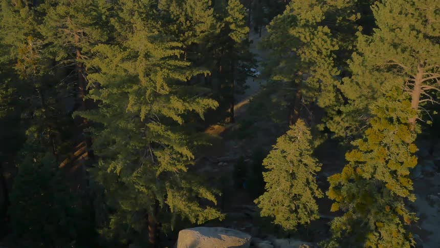 Aerial view of a mountain range