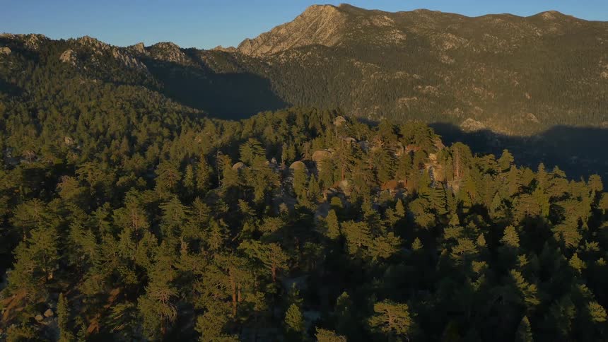 Aerial view of a mountain range