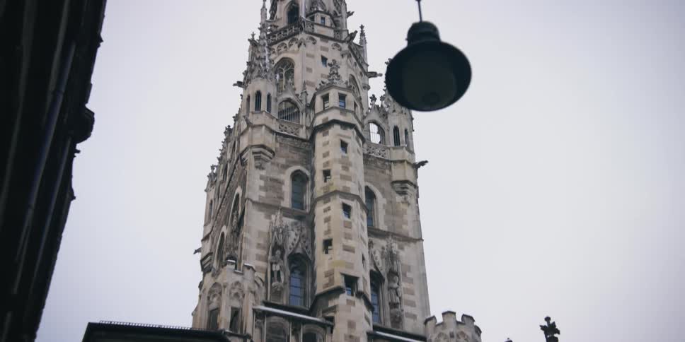 A large gothic church tower