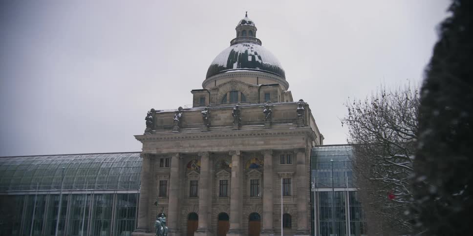 Bavaria state office in munich at winter