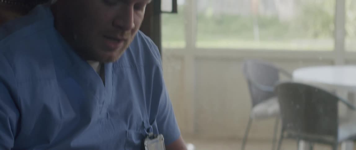 A clip of a health professional having a dialogue