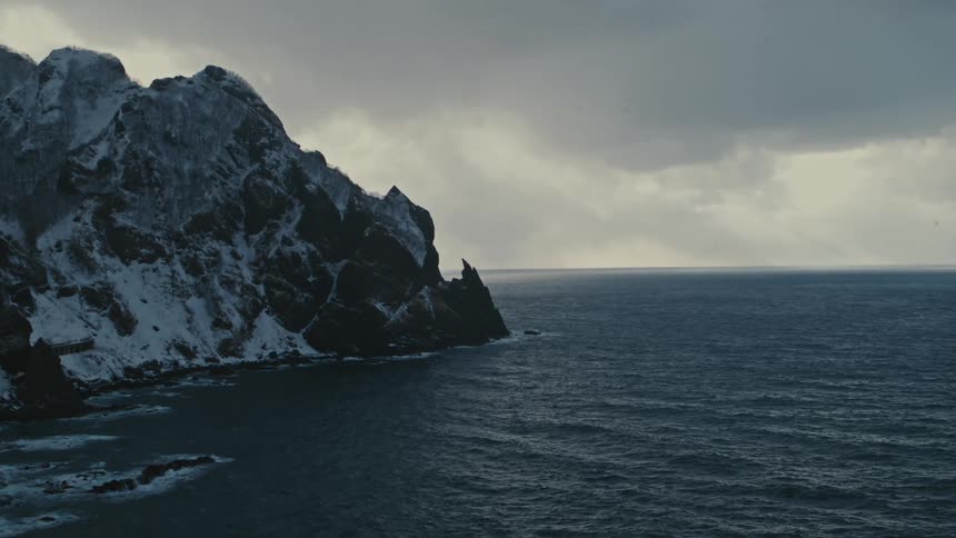 A clip of a rocky mountain in the arctic
