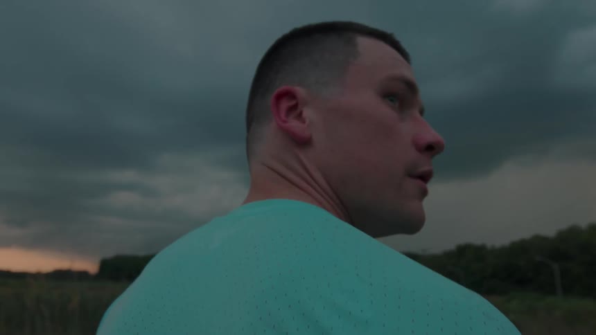 A clip of a man running
