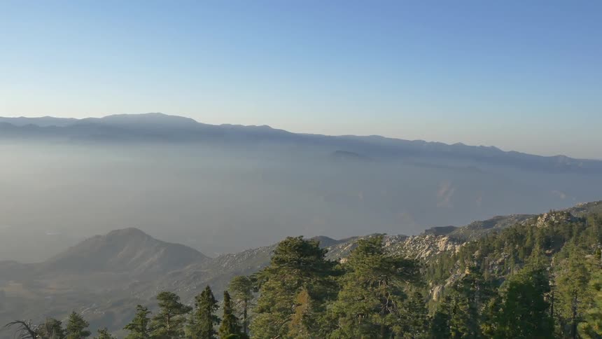 Aerial view of a mountain range