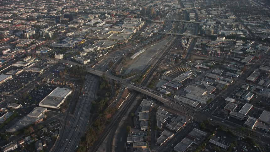 An aerial shot of los angeles