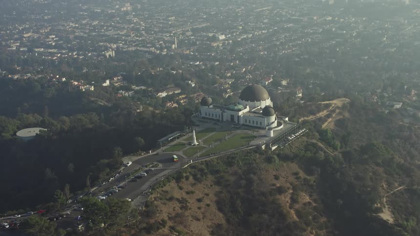 Aerial view of the griffith observatory in los angeles