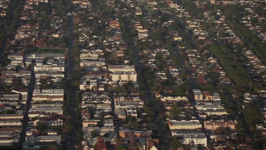 The town is full of homes