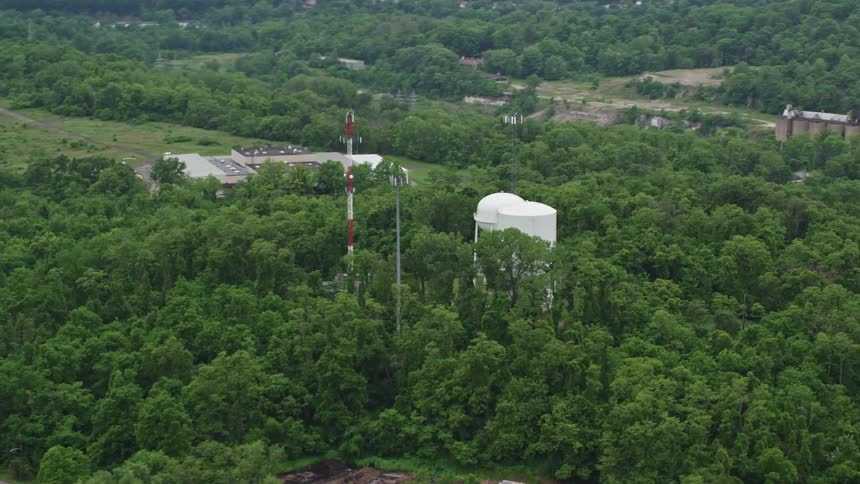 Aerial footage of the countryside