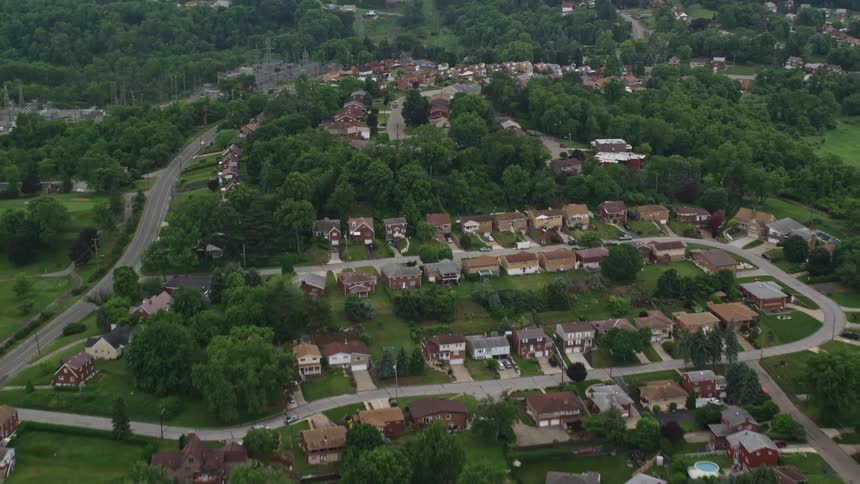 Panorama paran panorama of a residential neighborhood with vegetation in the surroundings