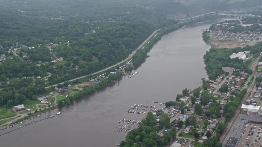 A town is on the river bed