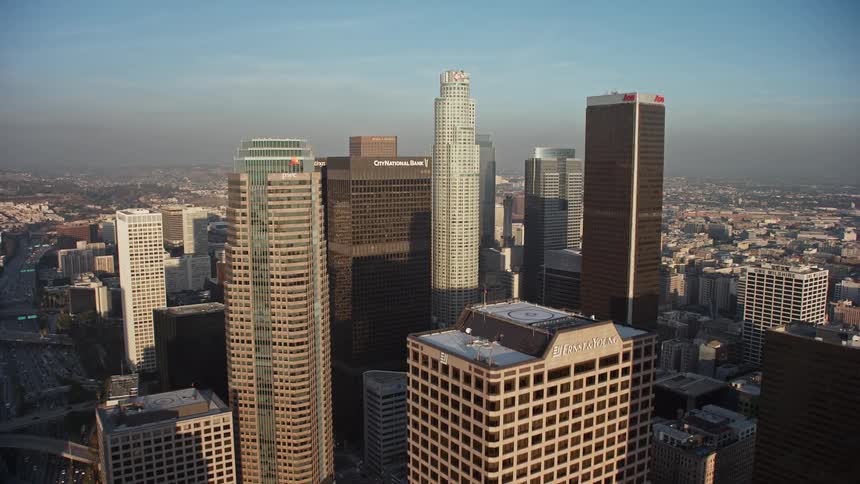 Skyscrapers fill the city