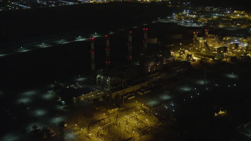A utility station powers a large city