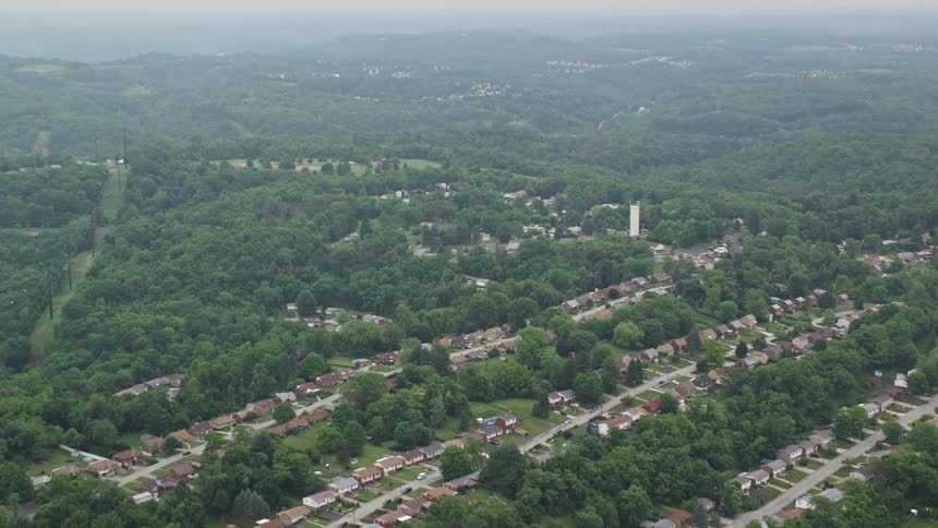 Sleepy suburb nestled within a forest