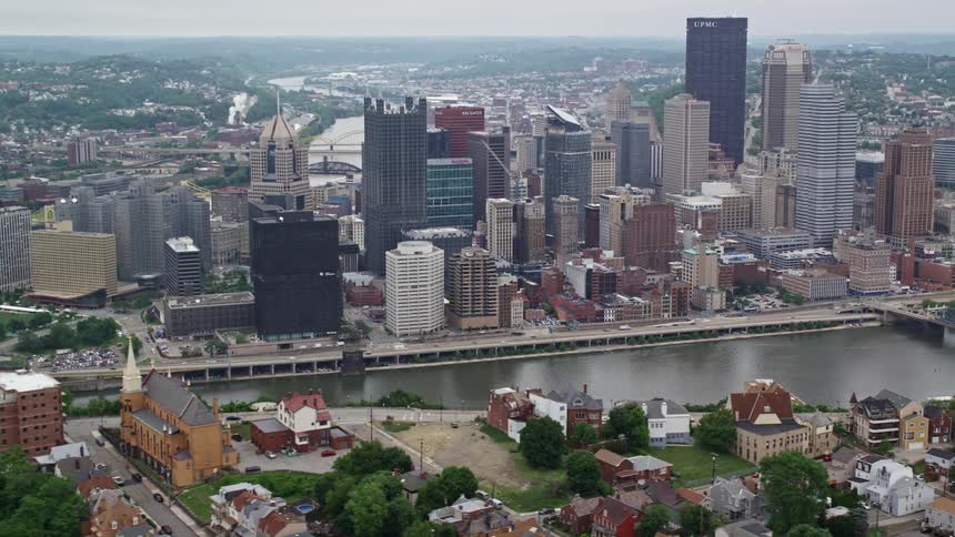 A bridge leads to a metropolis