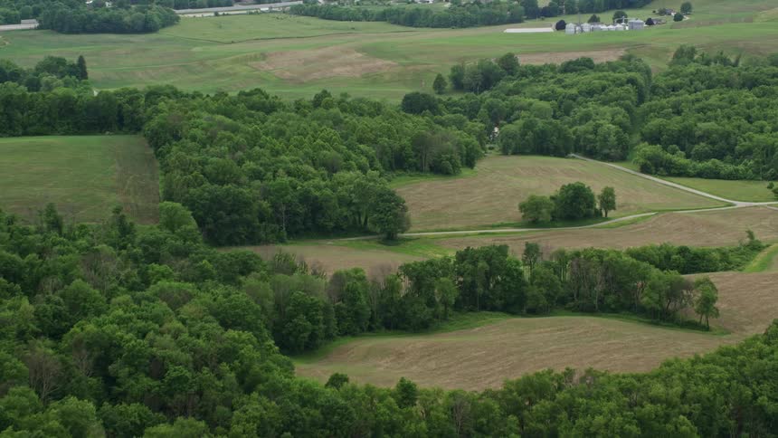Farms in a rural area