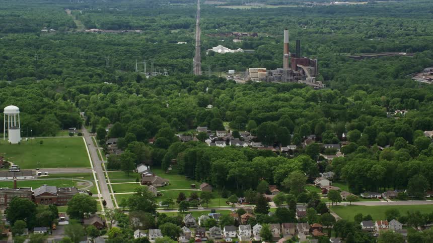 The suburb is surrounded by trees