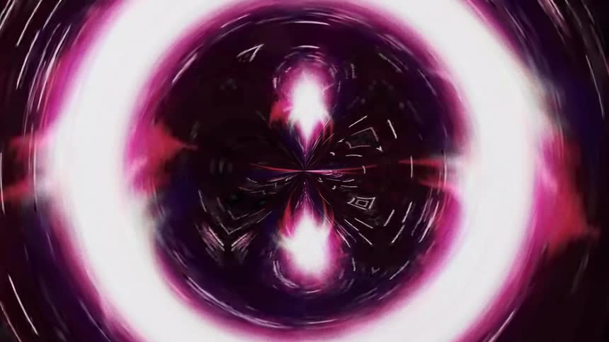 A circle of purple light spins