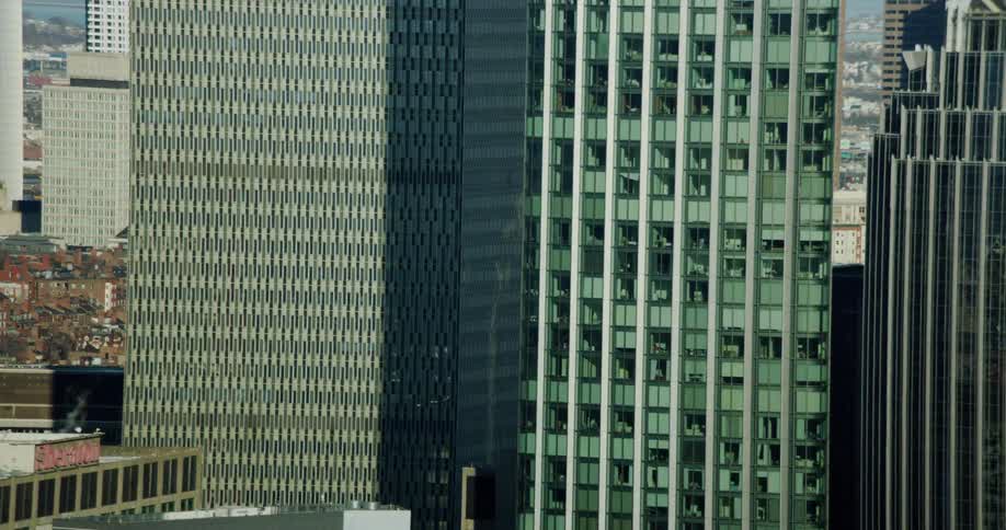 Modern mirrored buildings and skyscrapers in a metropolis