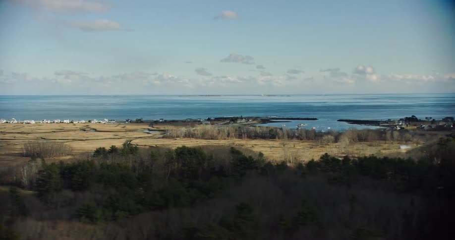 A coastal rural area with homes