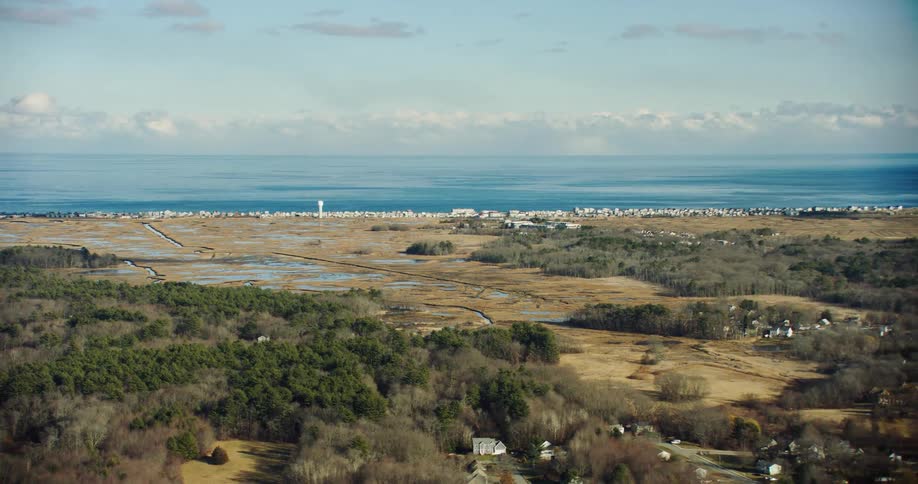 A rural coastal area with villages