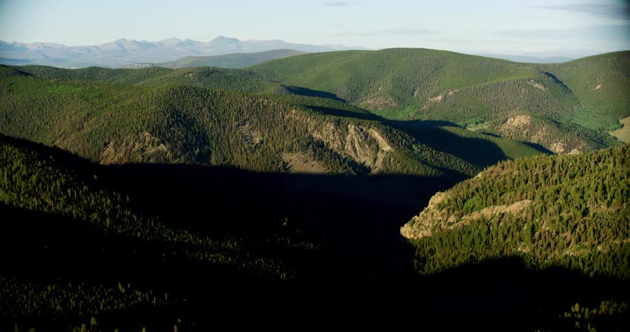 Trees are covering the mountains and valleys