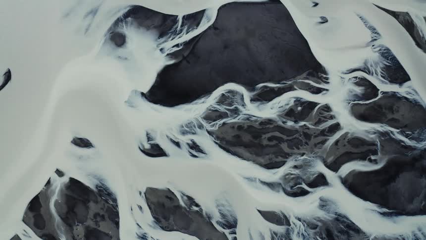 A close up clip of an abstract painting