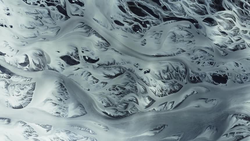 Grey glacial river