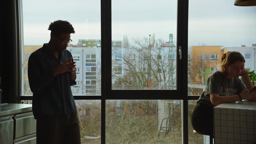 A clip of a person contemplating
