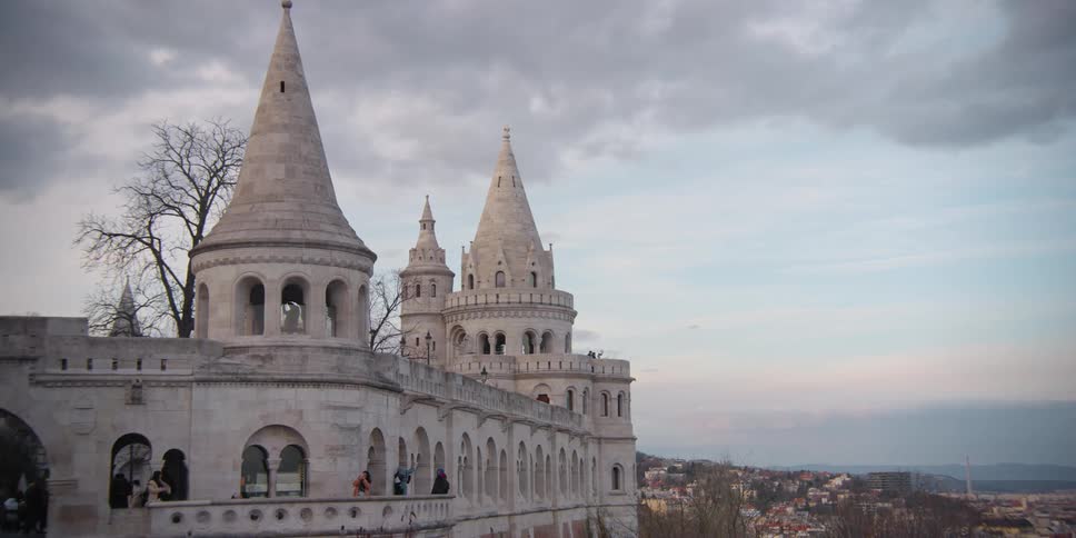 Fishermans Bastion on the Danube River Budapest Hungary