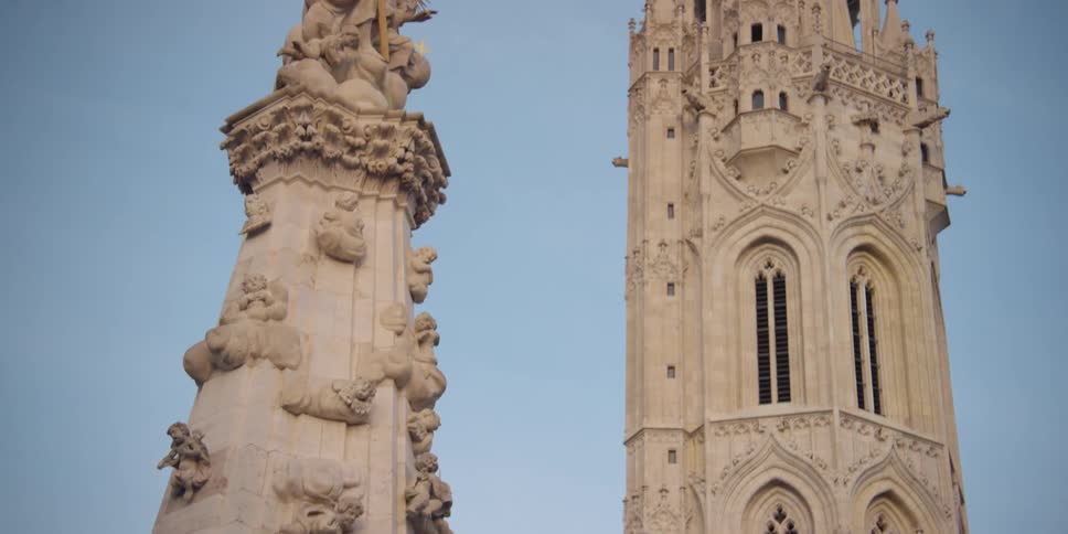 Holy Trinity Statue in front of Matthias Church in Budapest