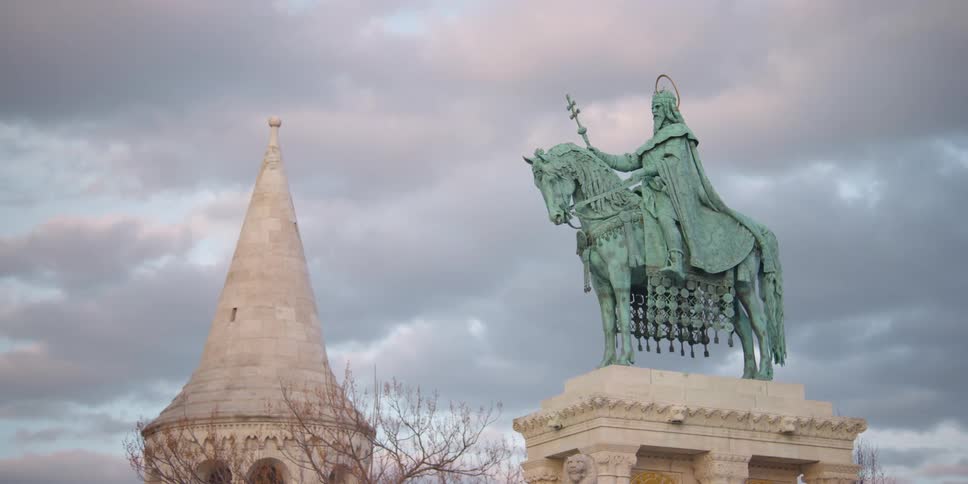 Statue of King Stephen I of Hungary in Budapest