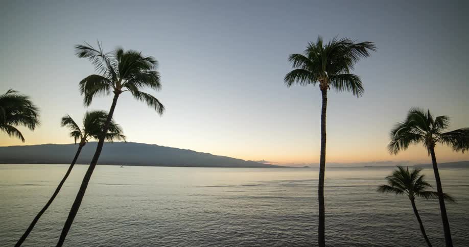 Time lapse of sunrise over a tropical landscape