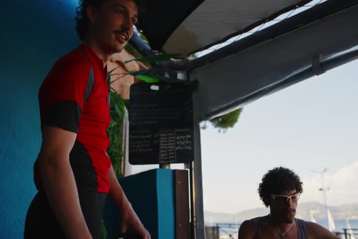 A group of friends drinking in a restaurant