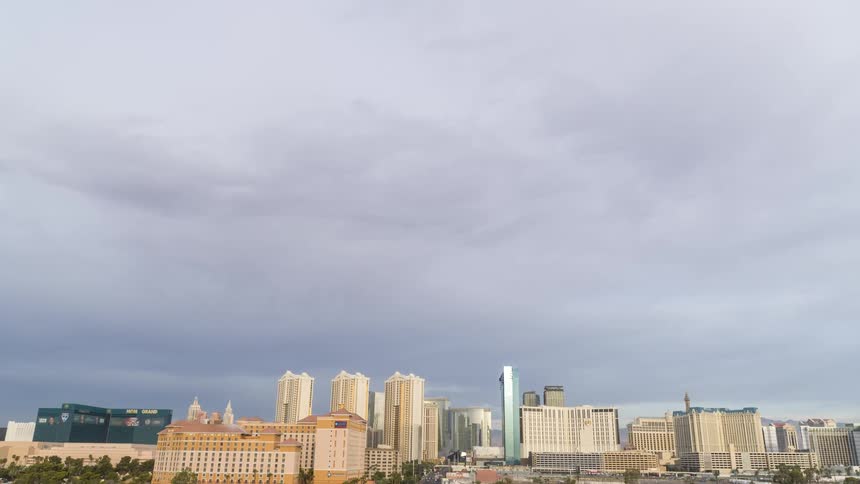 Panorama of a metropolis with large urban and commercial buildings on a cloudy day