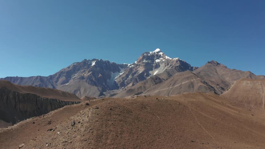 Large mountains dominate nature
