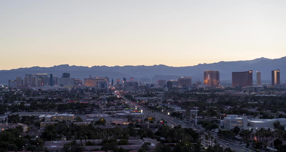 Aerial view of a suburban city at dawn