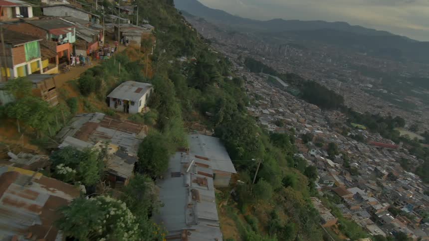 The hills are covered with homes and buildings