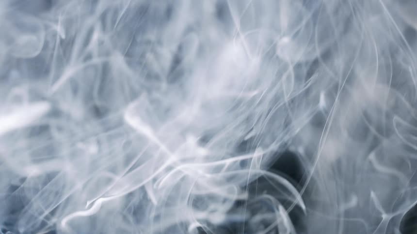 A large amount of smoke is continuously released and it wafts upwards
