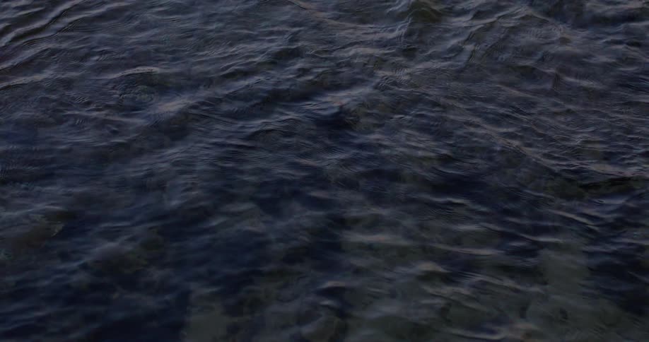 The sun reflects off the water