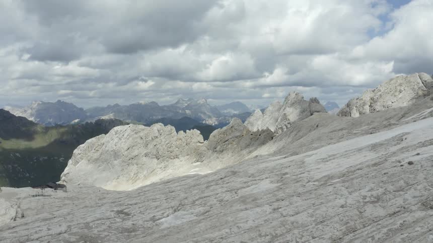 A slope of a mountain in a chain of mountains