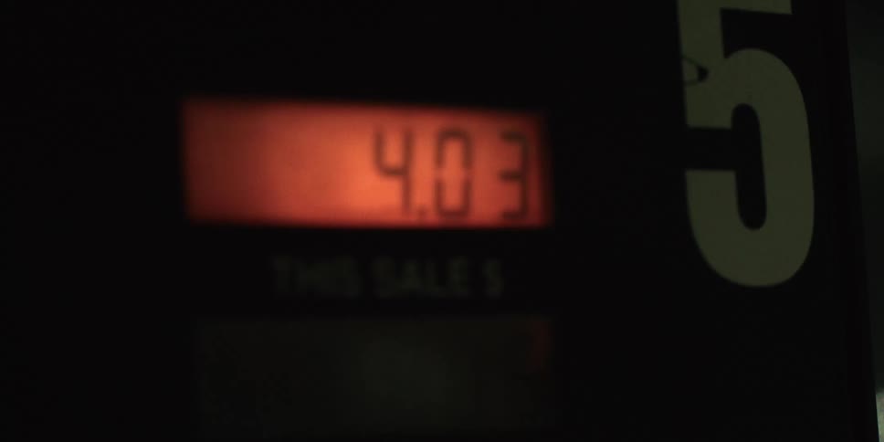 The price on the gas pump is rising
