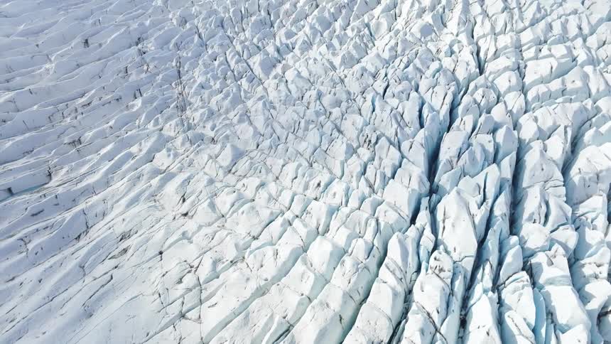 The ground is covered in ice