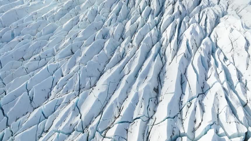 Snow covered ridges in the mountain tops