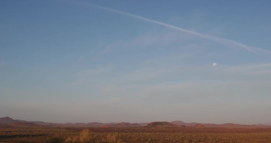 Blue sky over mountains and the desert